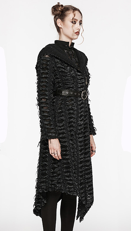 Manteau à capuche effet déchiré Manteau à capuche effet déchiré