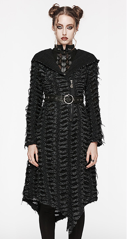 Manteau à capuche effet déchiré Manteau à capuche effet déchiré