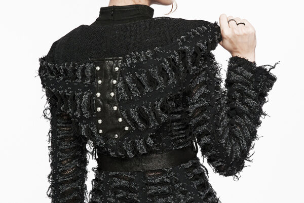 Manteau à capuche effet déchiré Manteau à capuche effet déchiré