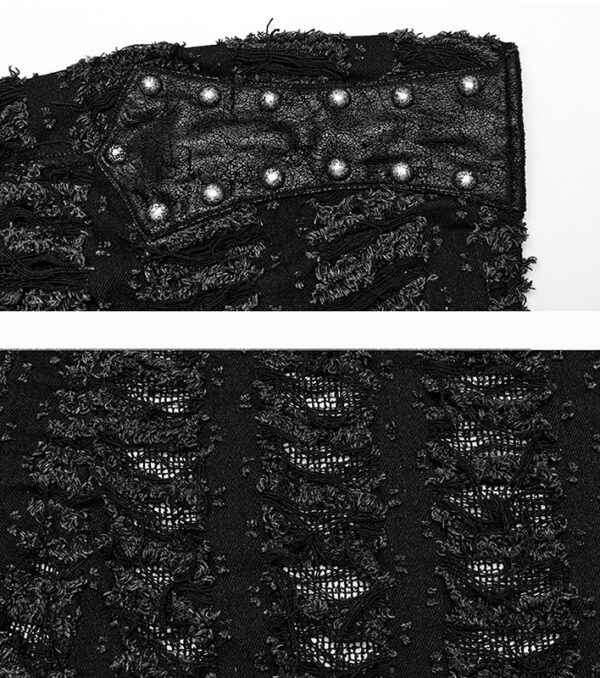 Manteau à capuche effet déchiré Manteau à capuche effet déchiré