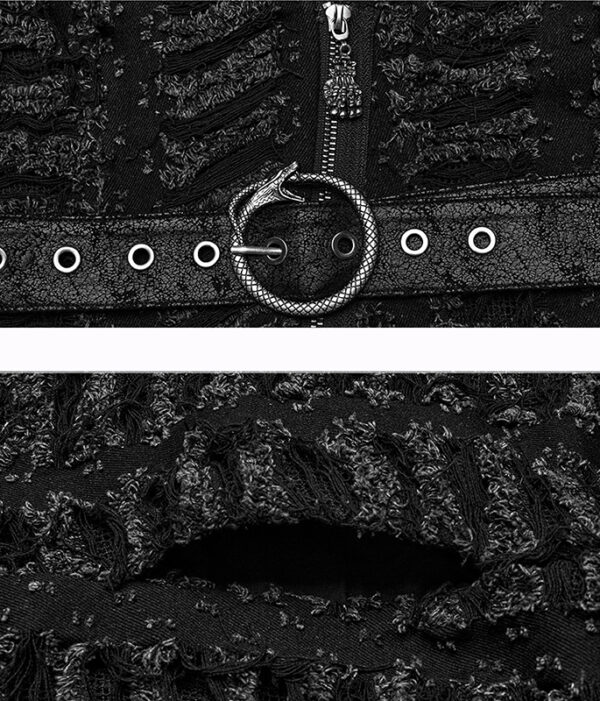 Manteau à capuche effet déchiré Manteau à capuche effet déchiré