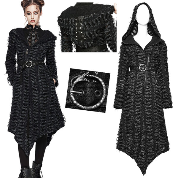 Manteau à capuche effet déchiré Manteau à capuche effet déchiré