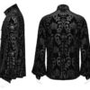 Chemise en velours à motifs en dentelle Noire Chemise en velours à motifs en dentelle Noire