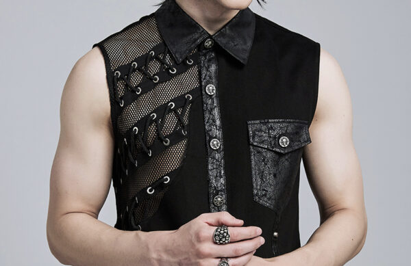 Chemise à résille et clous Chemise à résille et clous