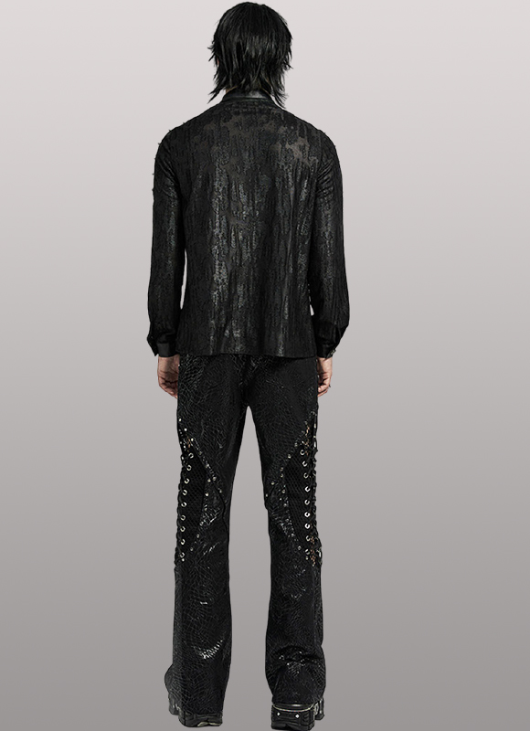 Chemise effet déchiré à spikes