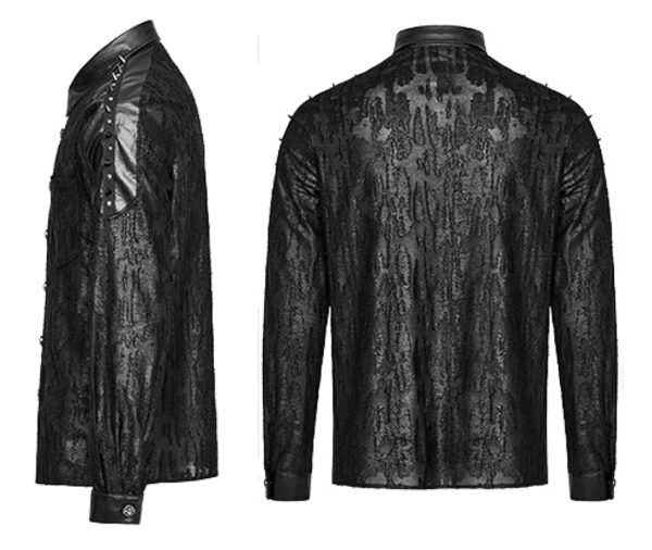 Chemise effet déchiré à spikes