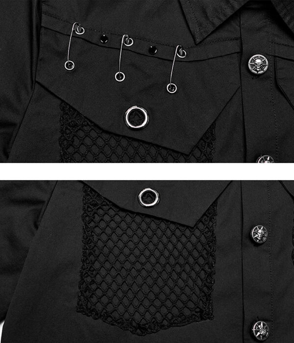 Chemise épingles à nourrice et spike