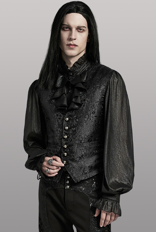 Gilet brocart à laçages