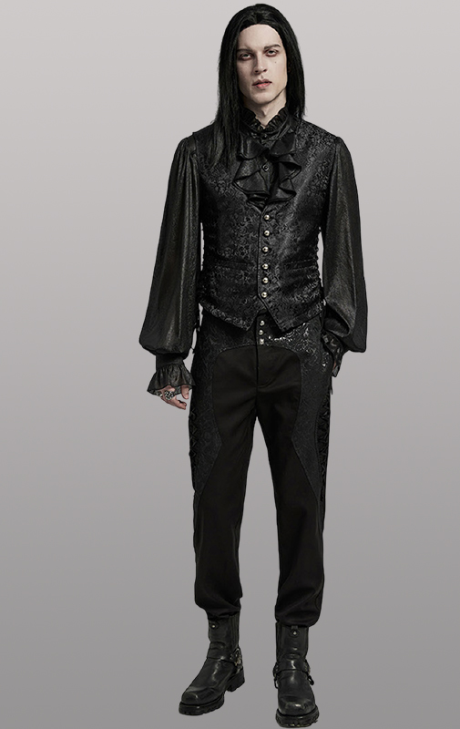 Gilet brocart à laçages