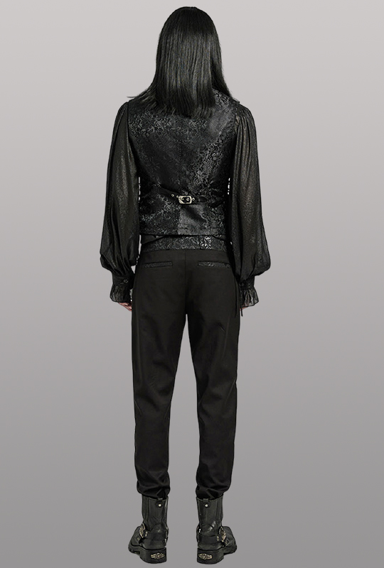 Gilet brocart à laçages