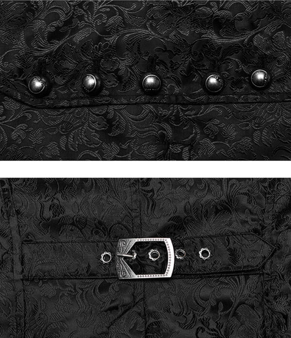 Gilet brocart à laçages