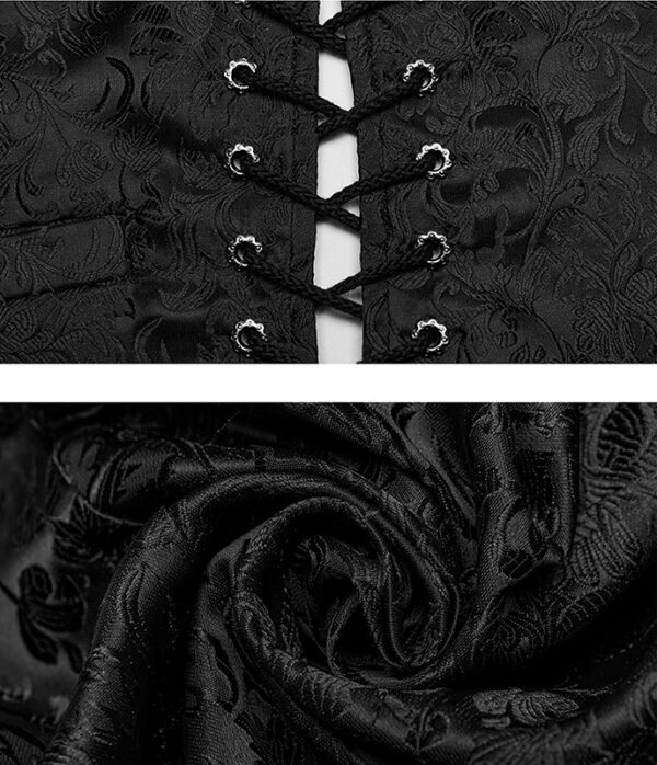 Gilet brocart à laçages