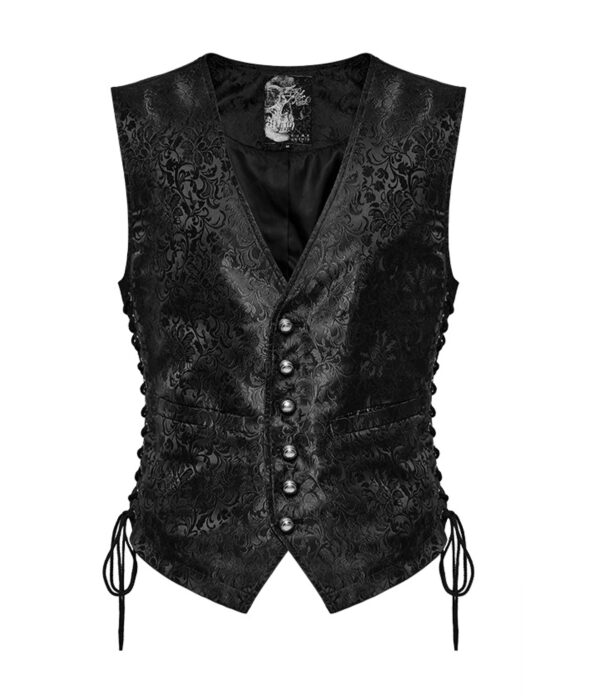 Gilet brocart à laçages