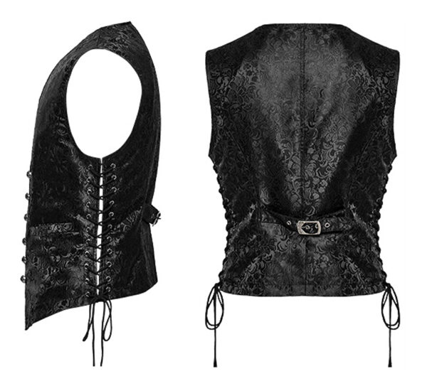 Gilet brocart à laçages