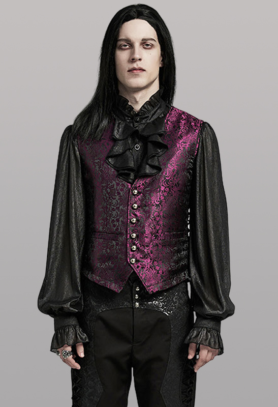 Gilet brocart bicolore à laçages Gilet brocart bicolore à laçages