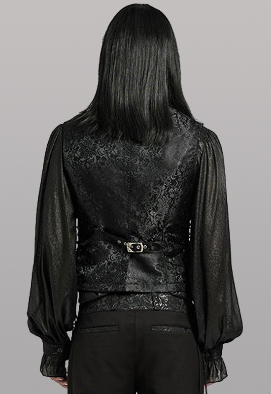 Gilet brocart bicolore à laçages Gilet brocart bicolore à laçages