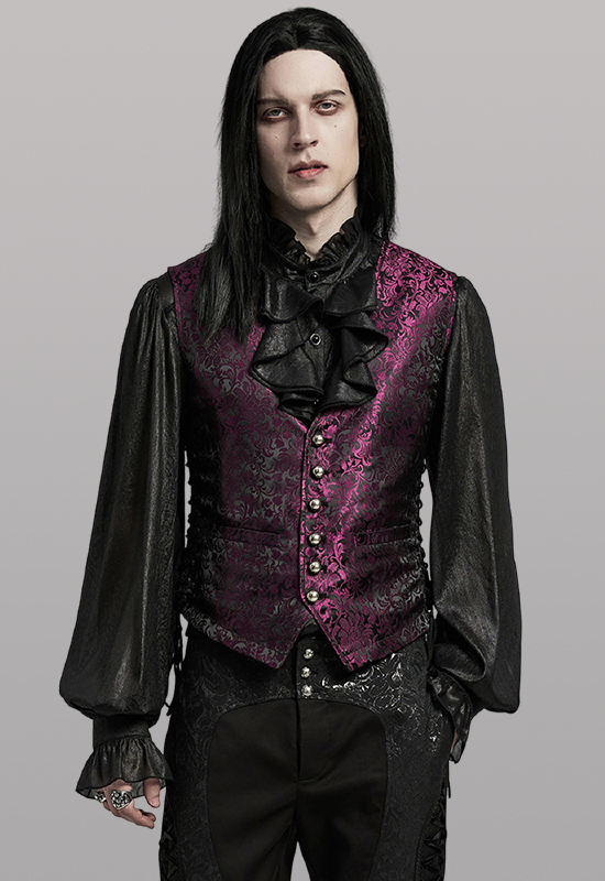 Gilet brocart bicolore à laçages Gilet brocart bicolore à laçages