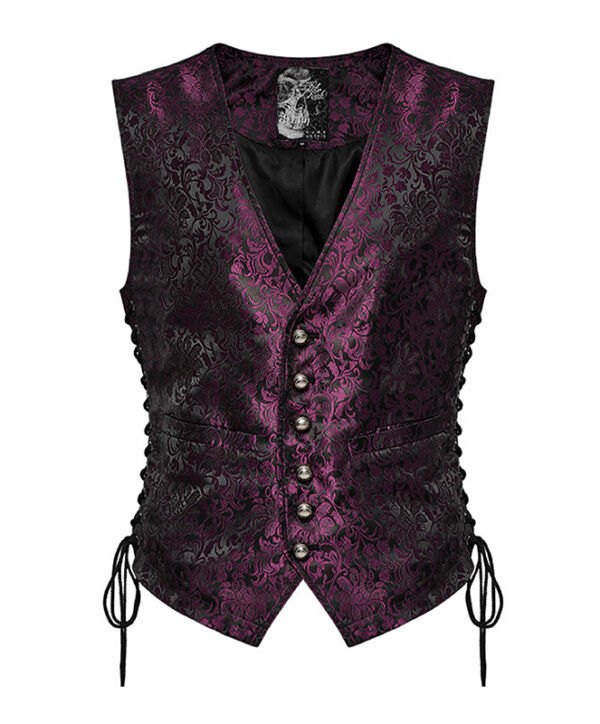 Gilet brocart bicolore à laçages Gilet brocart bicolore à laçages