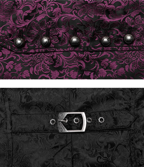 Gilet brocart bicolore à laçages Gilet brocart bicolore à laçages