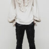 Chemise pirate steampunk à jabot Blanche
