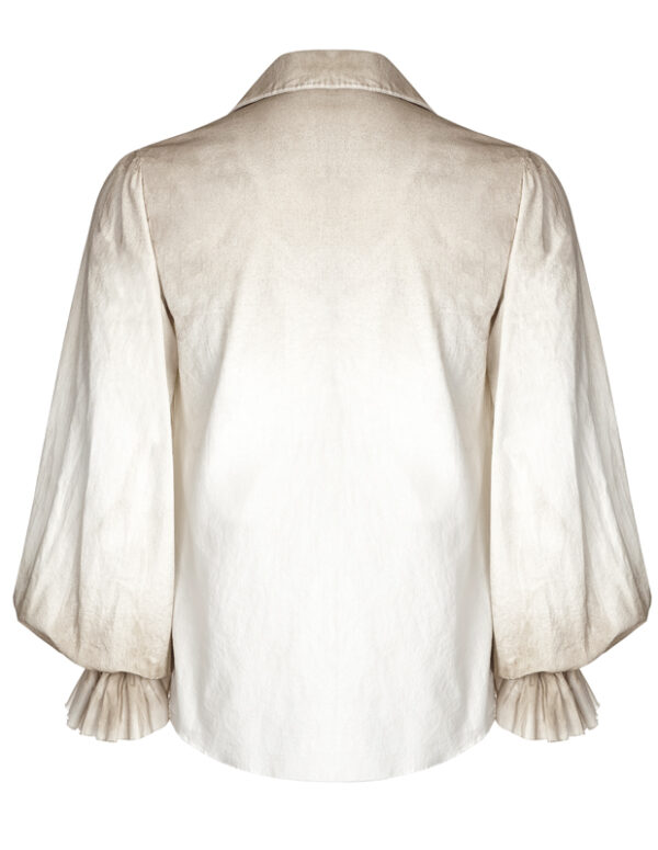 Chemise pirate steampunk à jabot Blanche