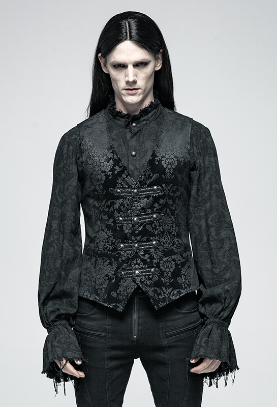 Gilet velours jacquard dandy baroque Gilet velours jacquard dandy baroque