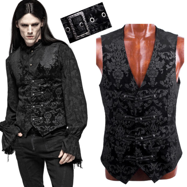 Gilet velours jacquard dandy baroque Gilet velours jacquard dandy baroque