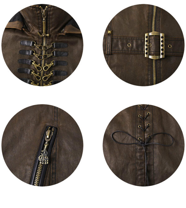 Manteau à capuche patiné bronze