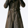 Manteau à capuche patiné bronze