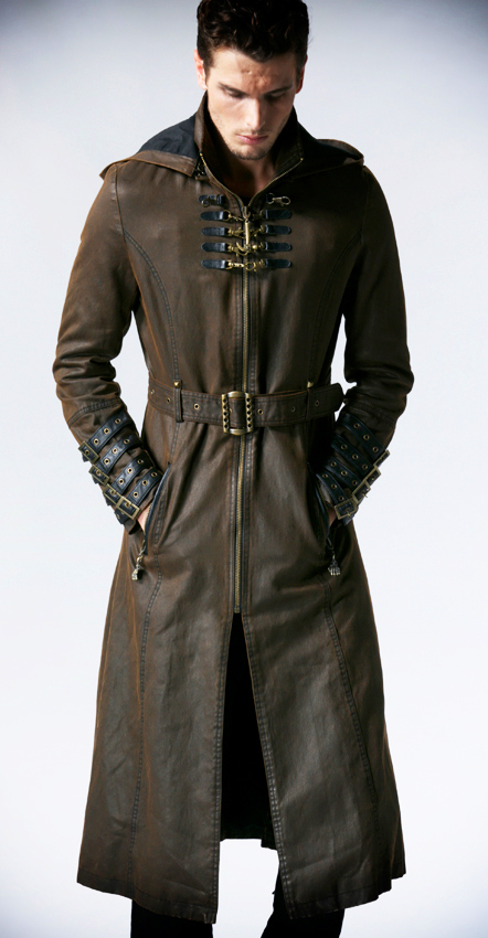 Manteau à capuche patiné bronze