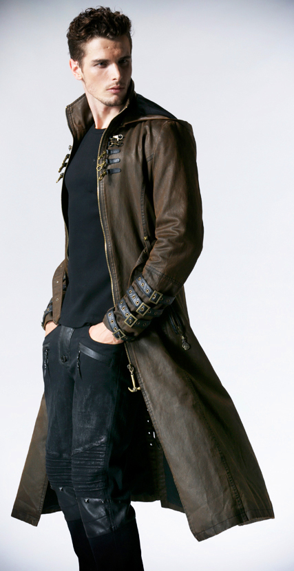 Manteau à capuche patiné bronze