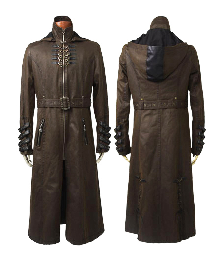 Manteau à capuche patiné bronze