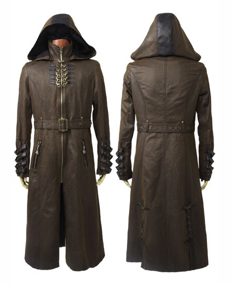 Manteau à capuche patiné bronze