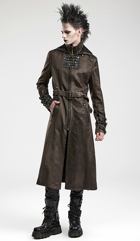 Manteau à capuche patiné bronze