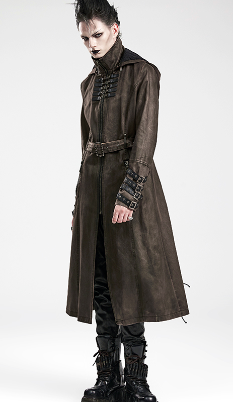 Manteau à capuche patiné bronze