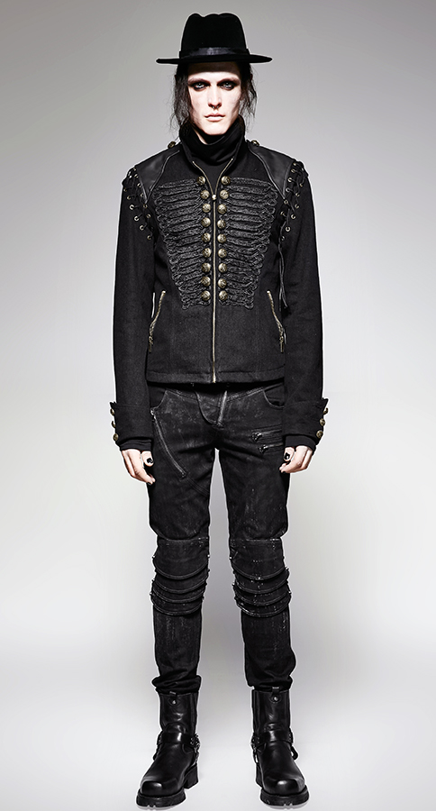 Veste officier en jeans convertible