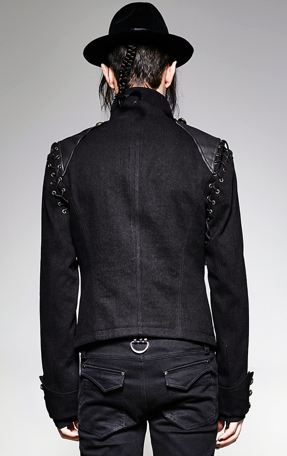 Veste officier en jeans convertible