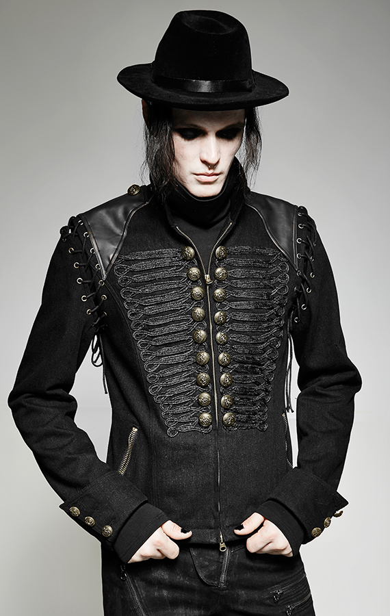 Veste officier en jeans convertible