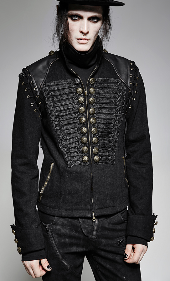 Veste officier en jeans convertible