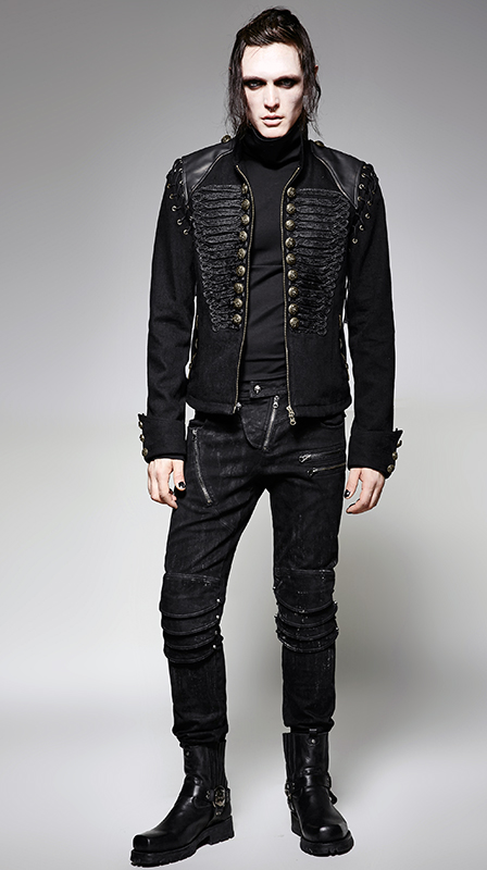 Veste officier en jeans convertible