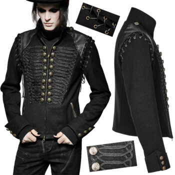 Veste officier en jeans convertible