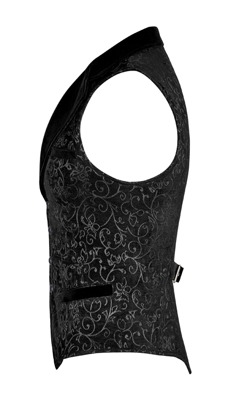 Gilet jacquard avec inserts en velours Gilet jacquard avec inserts en velours