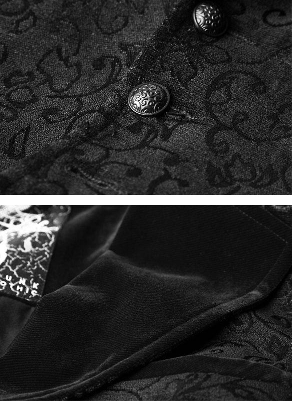 Gilet jacquard avec inserts en velours Gilet jacquard avec inserts en velours