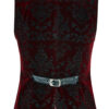 Gilet velours jacquard rouge baroque