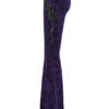 Pantalon évasé en velours jacquard Violet