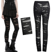 Leggings destroy gothique punk noir Punk Rave K-099-BK.