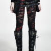 Leggings destroy imprimé crucifix Rouge Leggings destroy imprimé crucifix Rouge