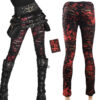 Leggings destroy imprimé crucifix Rouge Leggings destroy imprimé crucifix Rouge