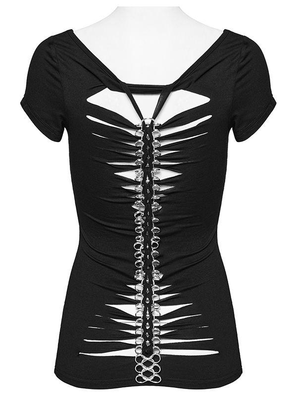 T-Shirt crâne et colonne vertébrale métallique T-Shirt crâne et colonne vertébrale métallique