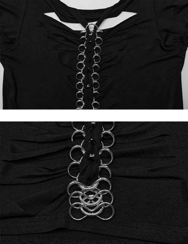 T-Shirt crâne et colonne vertébrale métallique T-Shirt crâne et colonne vertébrale métallique